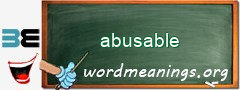 WordMeaning blackboard for abusable